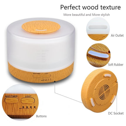 T700 Remote Control Wood Pattern Air Humidifier Automatic Alcohol Sprayer Essential Oil Diffuser Ultrasonic Mist Maker Ultrasonic Aroma Diffuser Atomizer Color LED, Capacity: 700ml, DC 24V, US Plug-garmade.com