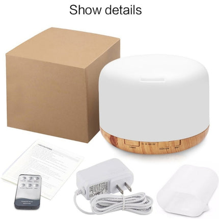 T500 Remote Control Wood Pattern Air Humidifier Automatic Alcohol Sprayer Essential Oil Diffuser Ultrasonic Mist Maker Ultrasonic Aroma Diffuser Atomizer Color LED, Capacity: 500ml, DC 24V, US Plug-garmade.com