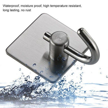 MYD-1038 304 Stainless Steel Sticky Hook Kitchen Bathroom Multi-functional Hole Free Wall Mount Holder-garmade.com