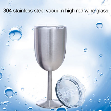 New Fashion Stainless Steel Vacuum Cup Red Wine Cocktail Goblet Creative Gift (Magenta)-garmade.com