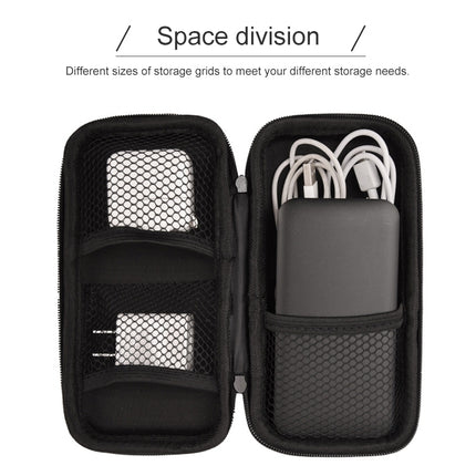 Multi-function Travel Mobile Power Earphone Electronic Product Storage Box Protective Bag (Black)-garmade.com