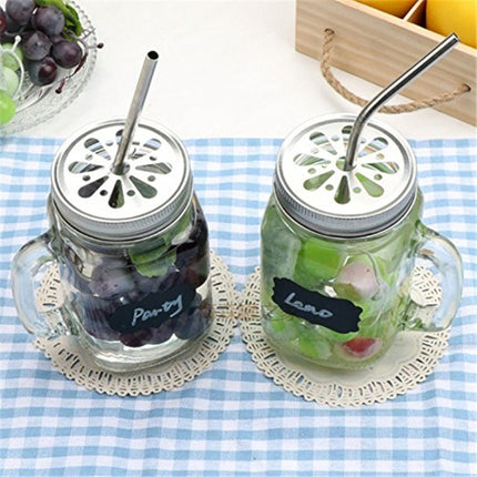 4 PCS Reusable Stainless Steel Drinking Straw + Cleaner Brush Set Kit, 215*8mm(Colour)-garmade.com