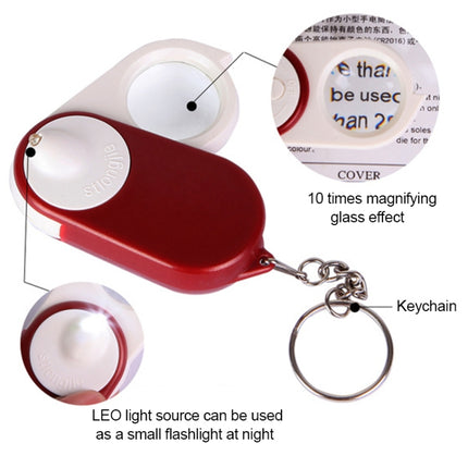 BEST 10X Pocket Magnifier with LED Light, Random Color Delivery-garmade.com