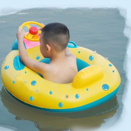 Inflatable Swimming Safety Seat Sunshade Boat Ring for Baby Children, Inflated Size: 72cm x 65cm x 58cm-garmade.com