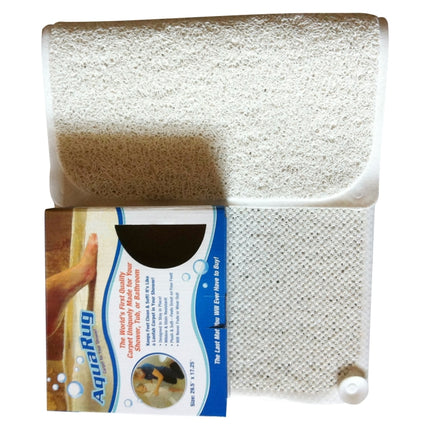 Rectangular Bathroom Bathtub Mildew Stain Resistant PVC Anti-skid Household Foot Pad Carpet, Size: 70cm x 40cm (White)-garmade.com