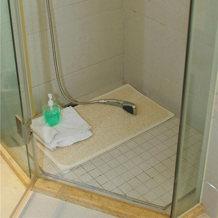 Rectangular Bathroom Bathtub Mildew Stain Resistant PVC Anti-skid Household Foot Pad Carpet, Size: 70cm x 40cm (White)-garmade.com