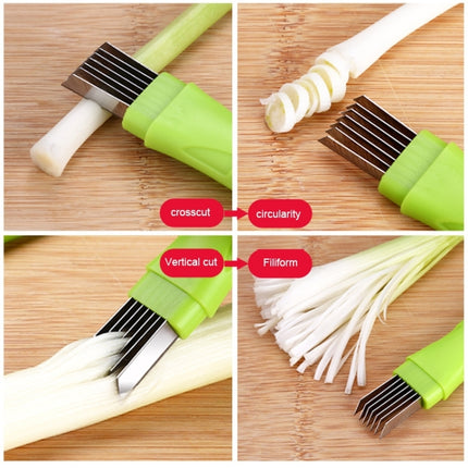 Kitchen Tool Manual Stainless Steel Filate Circle Shape Green Onion Slicer-garmade.com