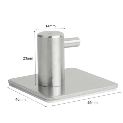Stainless Steel Cylinder Hanger Bathroom Non-perforated Storage Clothes Hook, Size:14mm (Silver)-garmade.com