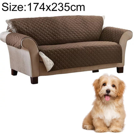 Waterproof Wear-resistant Pet Sofa Cushion,Double Mat, Size: 174x235cm(Brown)-garmade.com