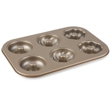 3 Flowers Type Donuts Cookie Mold Gold 6 Cups Cake Mold Baking Mold Cake Tools Bakeware Kitchen Accessories-garmade.com