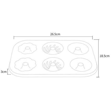 3 Flowers Type Donuts Cookie Mold Gold 6 Cups Cake Mold Baking Mold Cake Tools Bakeware Kitchen Accessories-garmade.com