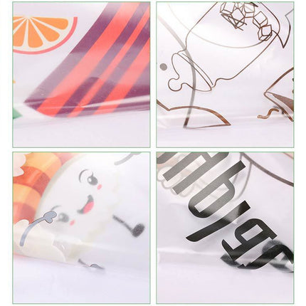 5 PCS Funny Plate Pattern Household Kitchen Self-adhesive High Temperature Resistance Oil Resistant Wall Stickers Size: 60x90cm-garmade.com