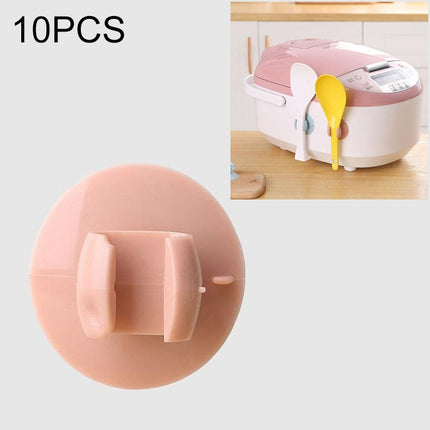 10 PCS J202 Kitchen Suction Cup Plastic Rice Cooker Rice Spoon Rack, Random Color Delivery-garmade.com