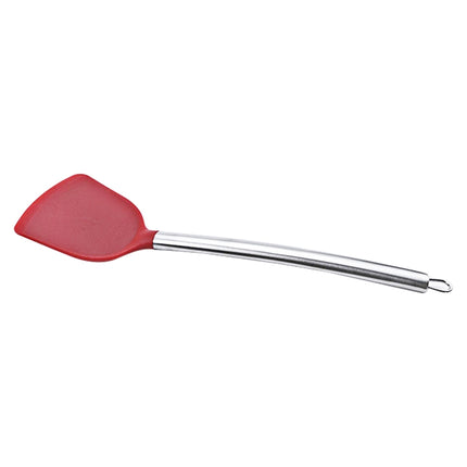 kn605 Stainless Steel Handle Silicone Slice High Temperature Resistance Cooking Slice(Red)-garmade.com