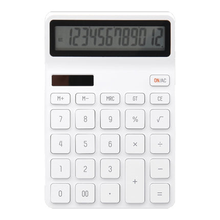 Original Xiaomi Youpin LEMO Rice Calculator 12-bit LED Display ABS Material 6 Degree Angle(White)-garmade.com