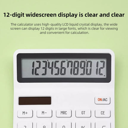 Original Xiaomi Youpin LEMO Rice Calculator 12-bit LED Display ABS Material 6 Degree Angle(White)-garmade.com