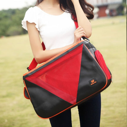 DODOPET MG-866 Portable Pet Handbag Shoulder Bag for Cat / Dog and Other Pets Large , Size : 50*30*19cm(Red)-garmade.com