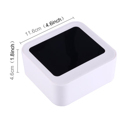 Desk Table Digital Backlight LED Alarm Clock with Time & Date & Temperature & Humidity Display-garmade.com