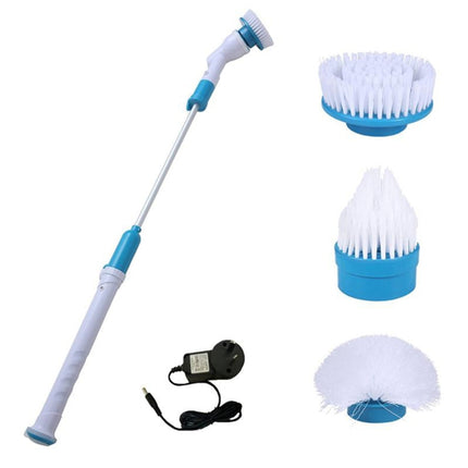 Multi-function Tub and Tile Scrubber Cordless Power Spin Scrubber Power Cleaning Brush Set for Bathroom Floor Wall, EU Plug-garmade.com