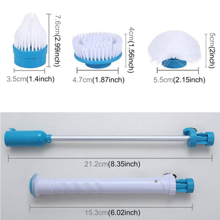 Multi-function Tub and Tile Scrubber Cordless Power Spin Scrubber Power Cleaning Brush Set for Bathroom Floor Wall, EU Plug-garmade.com