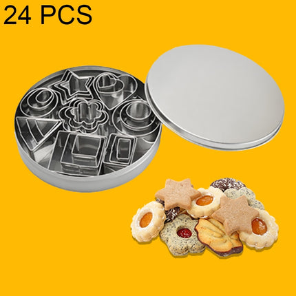 24 PCS / Set Stainless Steel DIY Cookie Biscuits Molds Geometry Baking Tools (Rectangle)-garmade.com
