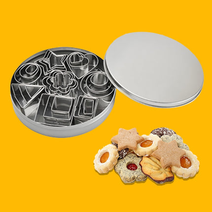 24 PCS / Set Stainless Steel DIY Cookie Biscuits Molds Geometry Baking Tools (Rectangle)-garmade.com