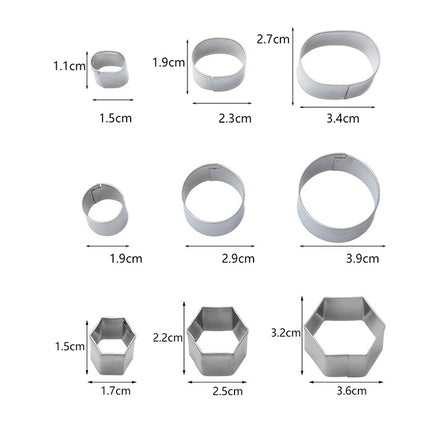 24 PCS / Set Stainless Steel DIY Cookie Biscuits Molds Geometry Baking Tools (Rectangle)-garmade.com