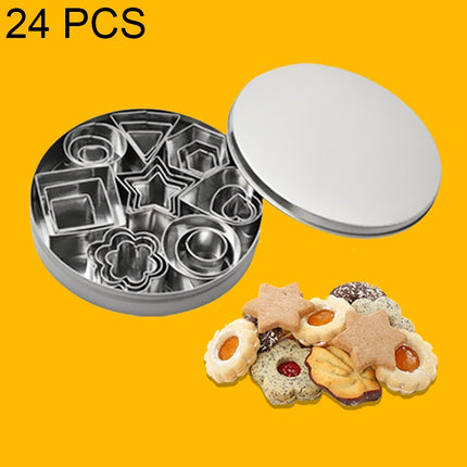 24 PCS / Set Stainless Steel DIY Cookie Biscuits Molds Geometry Baking Tools (Hexagon)-garmade.com