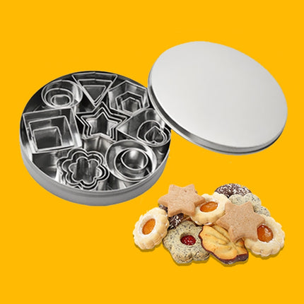 24 PCS / Set Stainless Steel DIY Cookie Biscuits Molds Geometry Baking Tools (Hexagon)-garmade.com