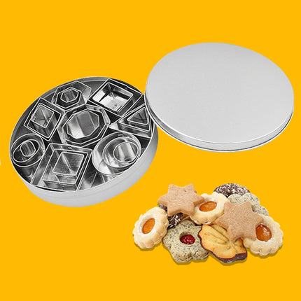 24 PCS / Set Stainless Steel DIY Cookie Biscuits Molds Geometry Baking Tools (Octagon)-garmade.com