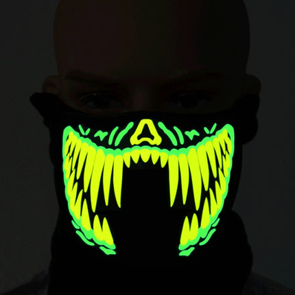 FG-MA-01 Halloween Mask Voice Control LED Cold Light Terror Cosplay Mask-garmade.com