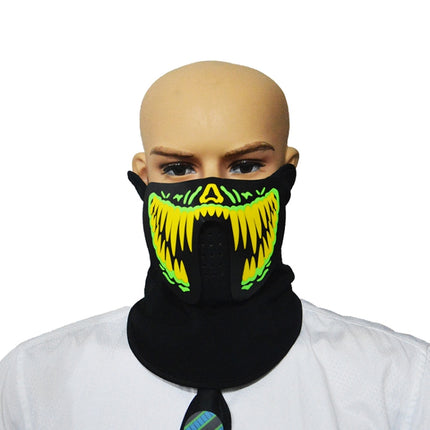 FG-MA-01 Halloween Mask Voice Control LED Cold Light Terror Cosplay Mask-garmade.com