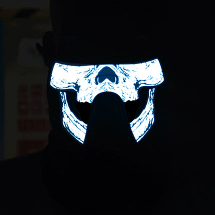 FG-MA-023 Halloween Mask Voice Control LED Cold Light Terror Cosplay Mask-garmade.com