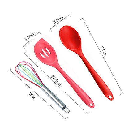 kn607 10 in 1 Colorful Silicone Kitchen Tools Set-garmade.com