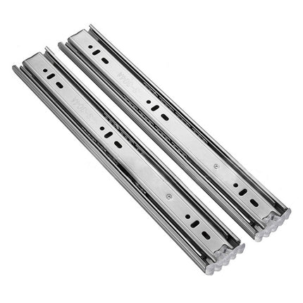 16 inches 3-section Mute Stainless Steel Sliding Drawer Slides Ball Slide Rail Length: 40cm-garmade.com