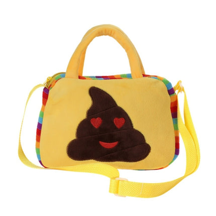 Portable Lovely Faces Square Shape Plush Doll Backpack, Kindergarten Children Shoulder Bag-garmade.com