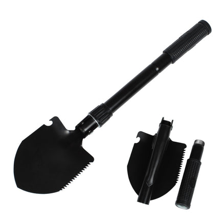 Multi-function Portable Folding Camping Shovel Survival Spade Outdoor Garden Shovel(Black)-garmade.com