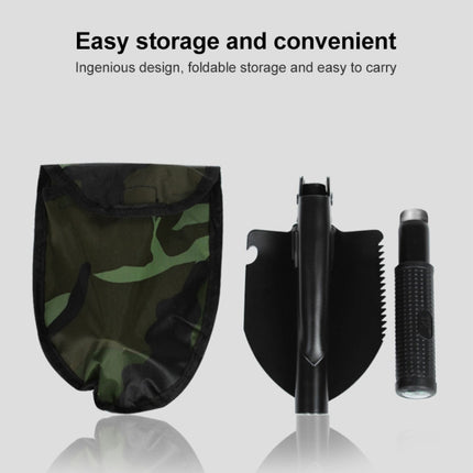 Multi-function Portable Folding Camping Shovel Survival Spade Outdoor Garden Shovel(Black)-garmade.com