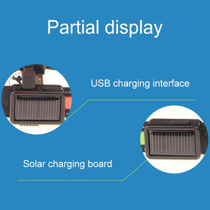 Medium and Large Dog Pet Solar + USB Charging LED Light Collar, Neck Circumference Size: M, 40-50cm(Orange)-garmade.com