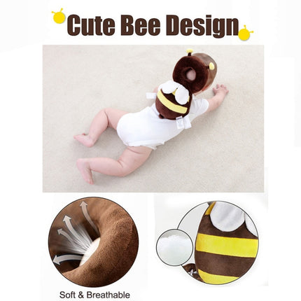 Big Brown Plush Bee Pattern Shockproof Head Pad for Baby Children Waliking-garmade.com