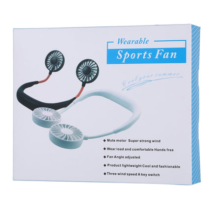 Multi-function Portable Adjustable Wearable Sport Fan(Black)-garmade.com