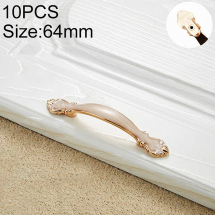 10 PCS 6032A_64 White Amber Paint Closet Cabinet Handle Pitch: 64mm-garmade.com