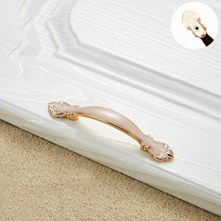 10 PCS 6032A_64 White Amber Paint Closet Cabinet Handle Pitch: 64mm-garmade.com