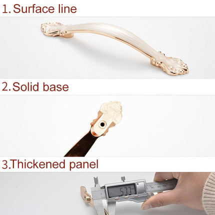 10 PCS 6032A_64 White Amber Paint Closet Cabinet Handle Pitch: 64mm-garmade.com