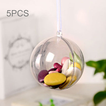 5 PCS Transparent Christmas Ball Hollow Plastic Sphere Ball Shaped Eternal Flower Ball Wedding Gifts Gift Box, Size: 4 x 4cm-garmade.com