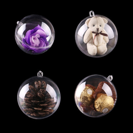 5 PCS Transparent Christmas Ball Hollow Plastic Sphere Ball Shaped Eternal Flower Ball Wedding Gifts Gift Box, Size: 4 x 4cm-garmade.com