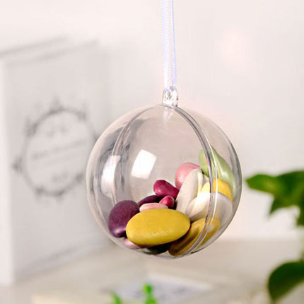 5 PCS Transparent Christmas Ball Hollow Plastic Sphere Ball Shaped Eternal Flower Ball Wedding Gifts Gift Box, Size: 4 x 4cm-garmade.com