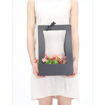 Paper Flower Basket Portable Basket Flowers Carton Packing Waterproof Florist Fresh Flower Carrier Box Portable Flowers Boxes, Random Color Delivery-garmade.com