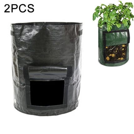 2 PCS 7 Gallons Potato Planting PE Bags Woven Fabric Bags Cultivation Garden Pots Vegetable Planting Bags Grow Bags Farm Garden Supplies-garmade.com