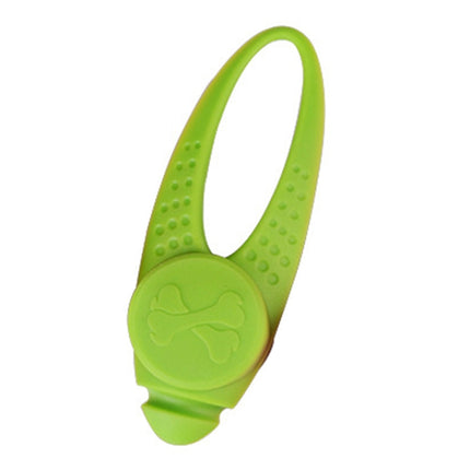 LED Night Light Pet Safety Collar Silicone Pendant (Green)-garmade.com